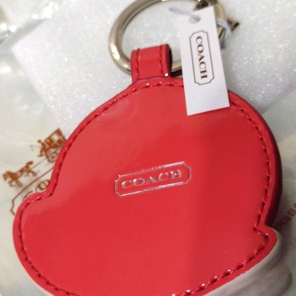 COACH Pink Reversible💕 Patent Leather🐌Snail Keyring Retired Mother's Da - Picture 5 of 6